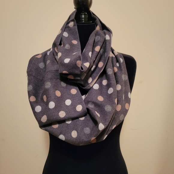 Reversible Polka Dot Infinity Scarf - Picture 1 of 4